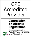 CPE Accredited Provider - Cornell NutritionWorks has met the American Dietetic Association (CDR) standards in providing continuing education to dietitians.
